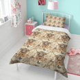 thumbnail image 4 of Flower and Highland Cow Duvet Cover and Pillowcase Set for Single Bedding, Bedroom Accessories for Kids Teens, 4 of 5