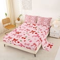 thumbnail image 2 of Erosebridal Pink Bow Cherry Full Size Sheets, Girly Princess Cartoon Bed Sheets, 4pcs, 2 of 5