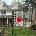 thumbnail image 5 of Vintage Valentine''s Day Garden Flag 12.5x18 Vertical Double Sided Welcome Black White Buffalo Plaids Checked Rustic Wood With Love Heart Small Yard Flag Farmhouse Outside Decorations, 5 of 6