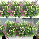 thumbnail image 1 of Flores artificiales, 8 piezas de flores artificiales para decoración de interiores y exteriores, plantas resistentes a los rayos UV, arbustos, ramo de plástico para el hogar, jardín,, 1 of 1