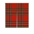 thumbnail image 1 of YUSDECOR Tartan Plaid Raster Pattern Door Curtain Window Cover Home Decor Hanging Curtain Size 85x90 CM, 1 of 1