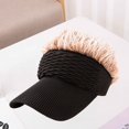 thumbnail image 7 of Jiibva Casual Concise Sun Shade Hat For Men Hip Hop Adjustable Wigs Baseball Cap Personalized Spiky Hairs Baseball Hat, 7 of 7
