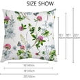 thumbnail image 2 of GZHJMY Decorative Throw Pillow Covers Set of 2, Flowers Meadow Grass Soft Pillow Cases, Square Cushion Cases Pillowcases for Sofa Bed Couch Car Home 20"x20" Home Decor, 2 of 5