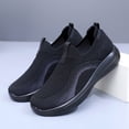 thumbnail image 6 of Pandaie Men's Slip on Loafers Comfortable Walking Dressy Penny Shoes with Arch Support Breathable Mesh Knit Running Tennis Sneakers (Black,7.5), 6 of 6