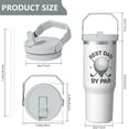 thumbnail image 3 of 1pc Golf 30oz Tumbler with Straw & Handle - Insulated Stainless Steel Cup | Holiday Gift for Man Women (Christmas, Valentine's, Birthday), 3 of 8