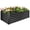 Black-8x4x3FT, variant on Dextrus 8x4x3ft Galvanized Metal Raised Garden Bed with Gloves, Support Rod & Rubber Edge for Outdoor Plants Veggies, Silver
