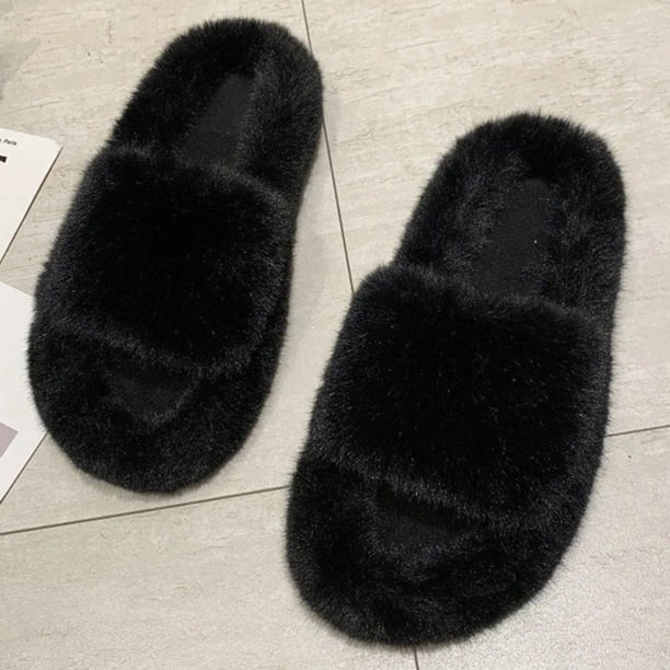 Pantufla Zapatillas Mujer Acogedoras Punta Abierta Felpa Espuma Viscoelástica Suministros para el Hogar (39) Negro Likrtyny Tenis De Mujer Tenis De Hombre