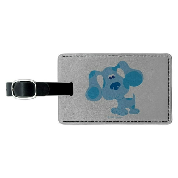 Happy Blue's Clues Rectangle Leather Luggage Card Suitcase Carry-On ID Tag