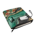 thumbnail image 3 of HELLHERO Book Covers Reusable Polyester Fabric Washable Easy Carry Book Case with Handle Book Organzoer Holder Agate Daisies, 3 of 8
