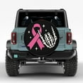 thumbnail image 3 of Pink Ribbon Skull Awareness Waterproof Fabric Spare Tire Cover, Breast Cancer Tire Decor For Suv Rv Camper Trailer Truck 14 15 16 17 18In. Gifts In Breast Cancer Awareness Month, 3 of 5