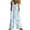 Light Blue-8, variant on Cavosen Loose Linen Crew Neck Sleeveless Jumpsuits Button Retro Long Overalls with Pocket Print Lightweight Summer Trendy Rompers