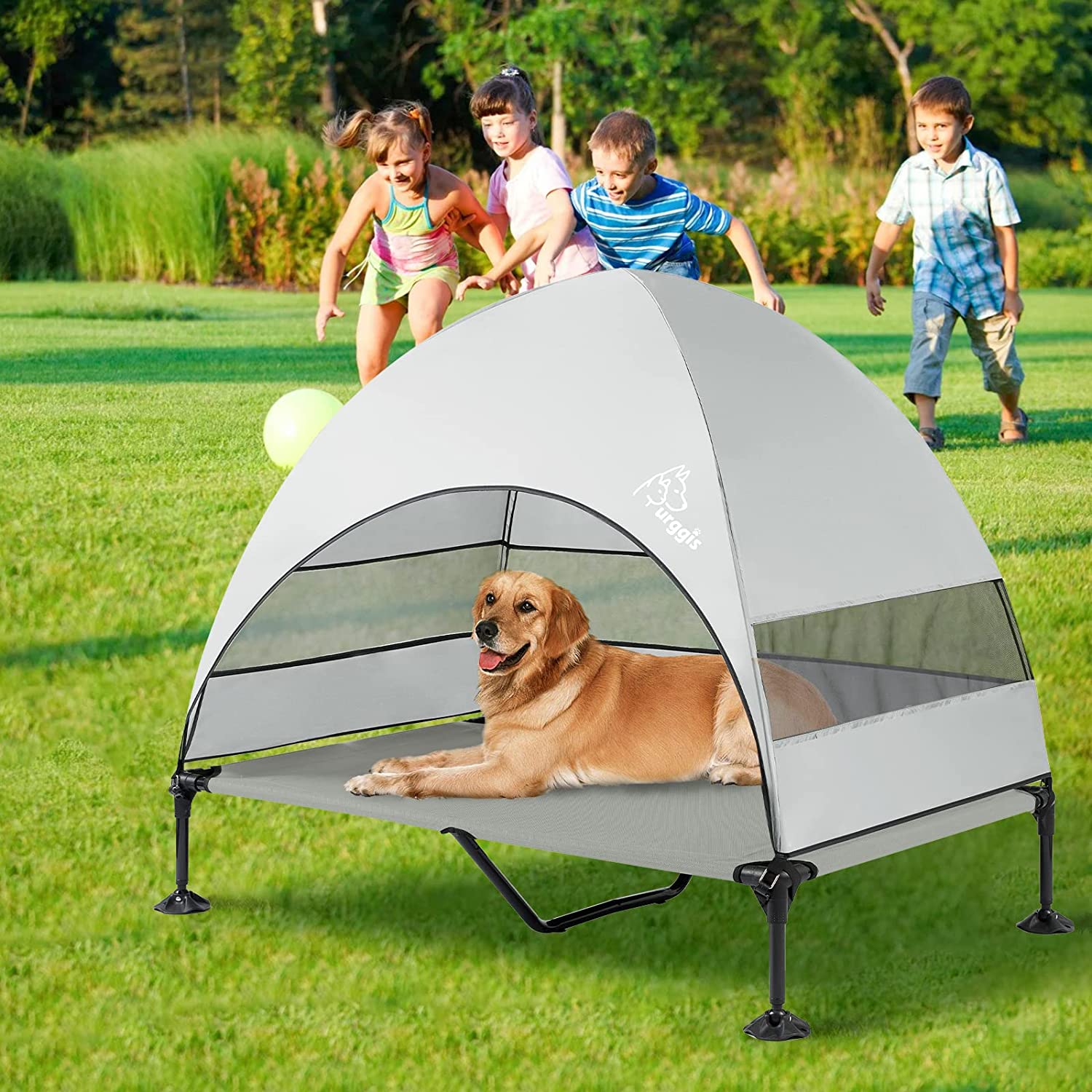 Furggis Elevated Dog Bed with UV-Resistant Canopy photo 6
