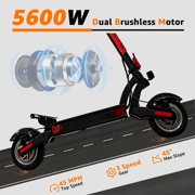 AJOOSOS X100 Electric Scooter for Adults, 5600W Dual Motor, 45 mph Fast Speed, 50 Miles Long Range, Foldable E Scooter