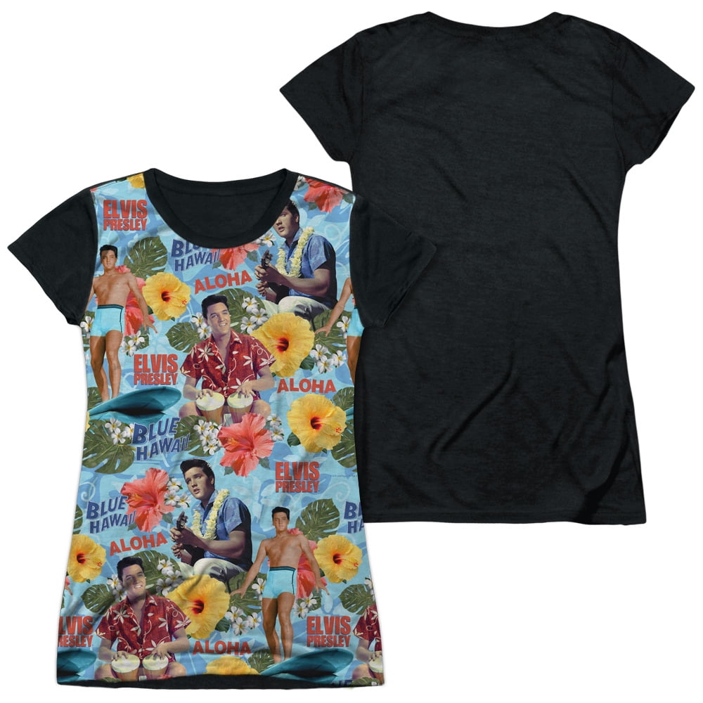 Elvis Presley Surf's Up Junior Women's Sublimated T-Shirt White