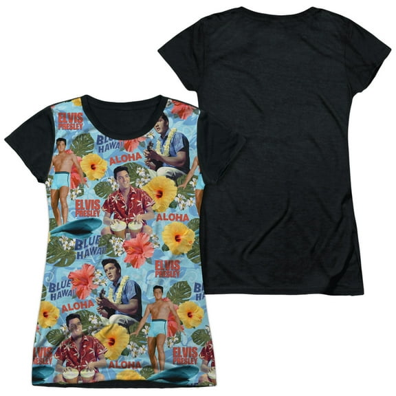 Elvis Presley Surf's Up Junior Women's Sublimated T-Shirt White