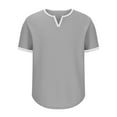 thumbnail image 3 of zfhfof Men's Muscle T Shirts Stretch Short Sleeve V Neck Gym Workout Athletic Tee Shirts Fashion Waffle Knit Shirt, 3 of 5