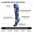 thumbnail image 3 of Lsque Skull blue crystal flower Pattern Sport Compression Socks for Men & Women 15-20 mmHg Knee High Nurse Pregnant Running Medical and Travel Athletic, 3 of 6
