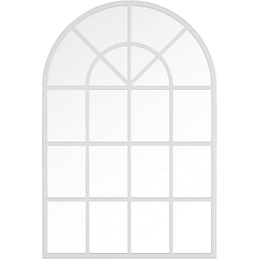 Miroir Mural de Fenêtre - Argent, 28 Pouces x 42 Pouces