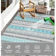 thumbnail image 4 of Huisuilinss Outdoor Rug,Outdoor Patio Rug,Outdoor Carpet,Waterproof Reversible Rug,Lightweight Plastic Straw Rug,Geometric Mat For Outside RV Deck Picnic Beach Trailer Camping, 4 of 6
