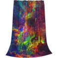 thumbnail image 3 of Colorful Galaxy Throw Blanket Couch Bed Universe Cozy Soft Fleece Blanket Flannel Comfy Warm Women Adults Decorative Microfiber Lightweight Blanket 50x60 Inches, 60inchx50inch (zzz), 3 of 6