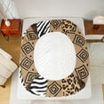 thumbnail image 5 of Homewish Leopard Stripe King Sheet Set (4-Piece) Boho Geometric Zebra Decor For Boys Kids, 5 of 7