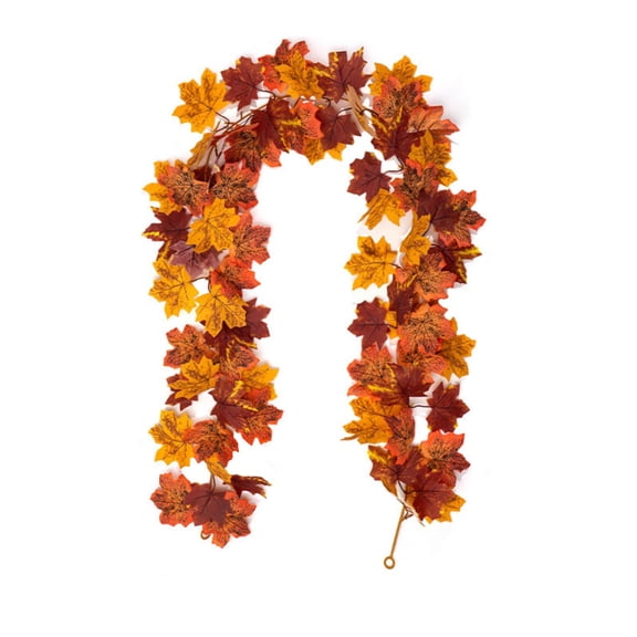 Fall Home Decor, Maple Leaf rattan, Artificial Fall Leaves, Halloween rattan, 79 Inch Hanging Decor for Indoor Mantel, Porch, Door, Thanksgiving Party Accents