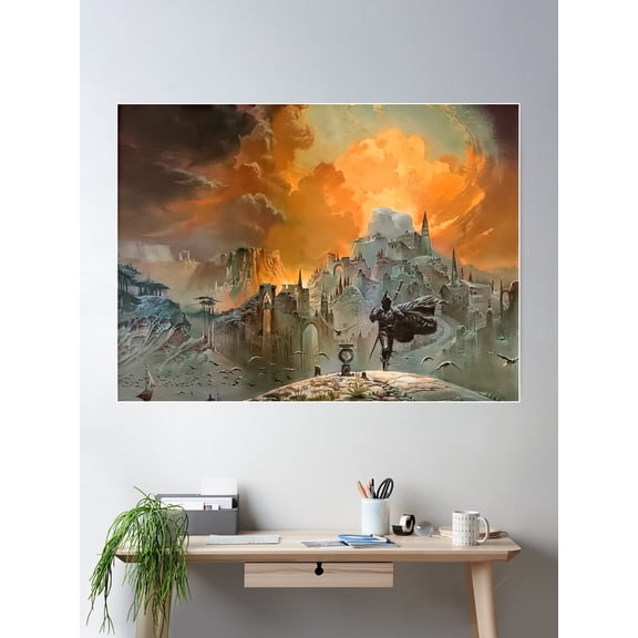 The Shadow Of The Torturer - Vintage Sci-Fi Art Poster Wall Art, Modern Wall Decor For Living Room Bedroom, 8x12 UNFRAMED