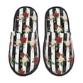 thumbnail image 1 of Balery Rose Flowers Pantuflas de Casa de Felpa Silenciosas con Diseño Estampado, Zapatillas Cómodas Antideslizantes de Algodón para Interior-Large, 1 of 8