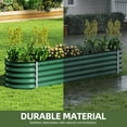 thumbnail image 2 of Dextrus Outdoor Raised Garden Bed Kit, Large Galvanized Metal Patio Planter Box with Safety Rubber and Gloves,Ideal for Plants Vegetables Flowers - 8 x 2 x 1.4ft ,Green, 2 of 8