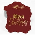 thumbnail image 2 of Inkdotpot Hang Tags Merry Christmas Favor Bracket Shape Gift Tags Real Gold Foil Bonbonniere Tag Pack Of 100, 2 of 7