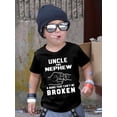 thumbnail image 1 of Camiseta informal de cuello redondo para niños con estampado "Tío y sobrino: Un vínculo inquebrantable". Camiseta de manga corta de mezcla de algodón para niño. Top de punto de verano para niños de, 1 of 5