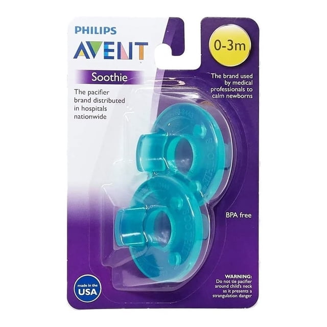 Chupones Bebé Philips Avent Soothie 0-3 Meses 2pz Verde Philips Chupones Bebé Philips Avent Soothie 0-3 Meses 2pz Verde