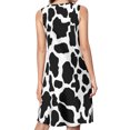 thumbnail image 2 of Cow Print&nbsp;black white Spring Summer Dresses for Women Fashion T-shirt Dress Casual Sleeveless Loose Sundress with Pockets, 2 of 5