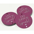 thumbnail image 3 of Inkdotpot Silver Foil Paper Hang Tags Let Love Sparkle Wedding Favor Tags 50 Pieces, 3 of 6