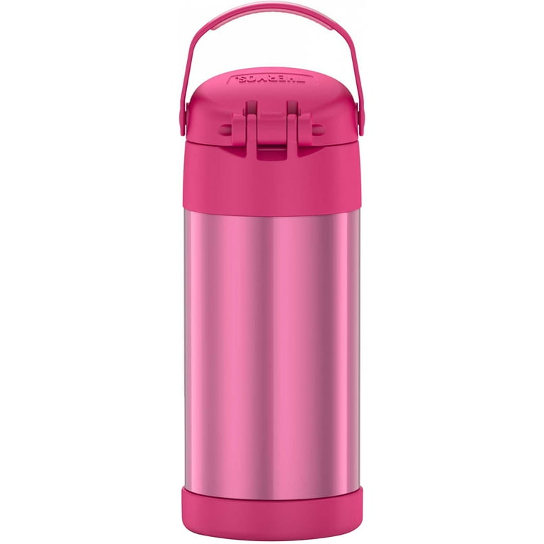 Thermos Funtainer Purple/Pink Stainless Steel Water Bottle 12 oz