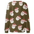 thumbnail image 4 of Fsqjgq Christmas Hoodies for Women Plus Size Casual Loose Long Sleeve Crewneck Sweatshirt Cute Santa Print Xmas Shirts Tops Coffee 3XL, 4 of 5