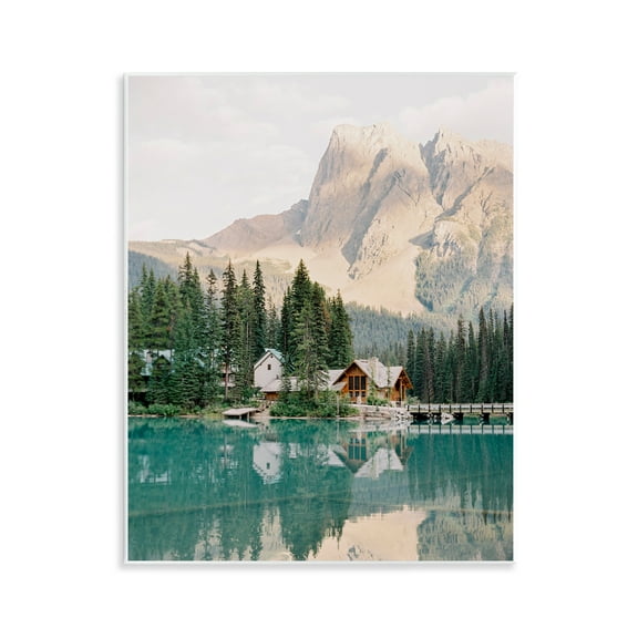 Stupell Industries Lakeside Cabin Landscape Landscape Photography Unframed Art Print Wall Art, 11 x 14