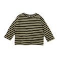 thumbnail image 2 of AUDeals Toddler Kids Striped Sweatshirt - Round Neck Long Sleeve Loose Fit Pullover for Boys and Girls Casual Everyday Wear, 2 of 5