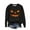A Black, variant on Women's Halloween Sweatshirts Long Sleeve Crewneck Pullover with Pumpkin Face Graphic Print Tops Fall Casual Comfortable Streetwear