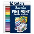 thumbnail image 1 of Juego de rotuladores Crayola Fine Point (12 quilates), punta fina, no tóxico, 1 of 9