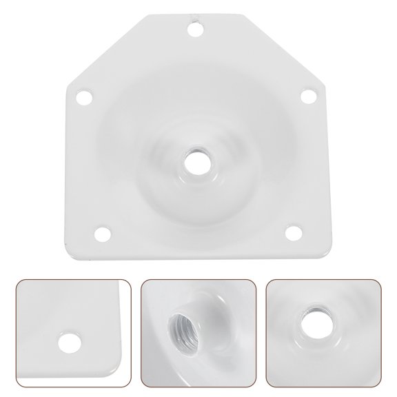 GAXIRE 8Pcs Angled Slope Furniture Leg Mounting Plates White Metal for Secure Leg Installation