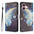 thumbnail image 1 of FOXDOCK Funda Tipo Cartera para iPhone 16 Plus con Soporte y Correa – Diseño de Patrones Lindos, 1 of 6