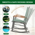 thumbnail image 2 of Walsunny Outdoor Patio Chairs Set of 4 Rockers Metal Rocking Chairs Furniture for Porch Backyard Lawn Garden,Green, 2 of 9