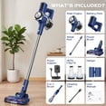 thumbnail image 5 of WARIOUT 35KPA Cordless Stick Vacuum Cleaner, Lightweight Self-Standing Vacuum for Pet Hair, Carpet & Hardwood Floor, with 45Min Runtime, LED Display, HEPA Filtration and 6 Tools, 5 of 19