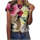 thumbnail image 4 of Tops de moda para mujer, divertidas camisetas informales holgadas con estampado, blusa, camisa estampada Fridja bn1980, 4 of 9