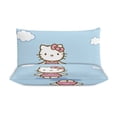thumbnail image 4 of Cartoon Hello Kitty Comforter Cat Cloud 3-Piece Bed Sheets Warm Kawaii Bedding Set Cute Soft Bedclothes for Boys Girls Kids Twin, 4 of 10