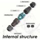 thumbnail image 5 of Conector eléctrico impermeable IP68 - Conexión de cable de 3 hilos Caja de conexiones impermeable para exteriores, Caja de conexiones impermeable Domino para cable de 9 a 12 mm (4 piezas), 5 of 5