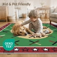 thumbnail image 4 of ODIKA Field Sport Diamond With Athletic Star Border And Bat Motif Baseball Flowing Foldable Easy Care for King Size Bedroom, Master Suite, Under Bed, 4 of 7