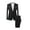 Black, variant on Men's Fashion Suit Coat + Shirt + Suit Pants Three Piece Set White 3(L)