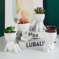 thumbnail image 1 of YAOMOBB Indoor Plant Decoration Pot Creative Craft Desktop Vase Container Small Figure Potted Plant Pot Mini Human Shaped Ceramic Flower Pot, 1 of 7